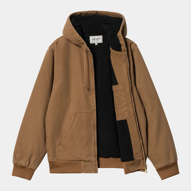 Carhartt WIP Herren Active Heavy Stone Wash Jacke – Hamilton Brown