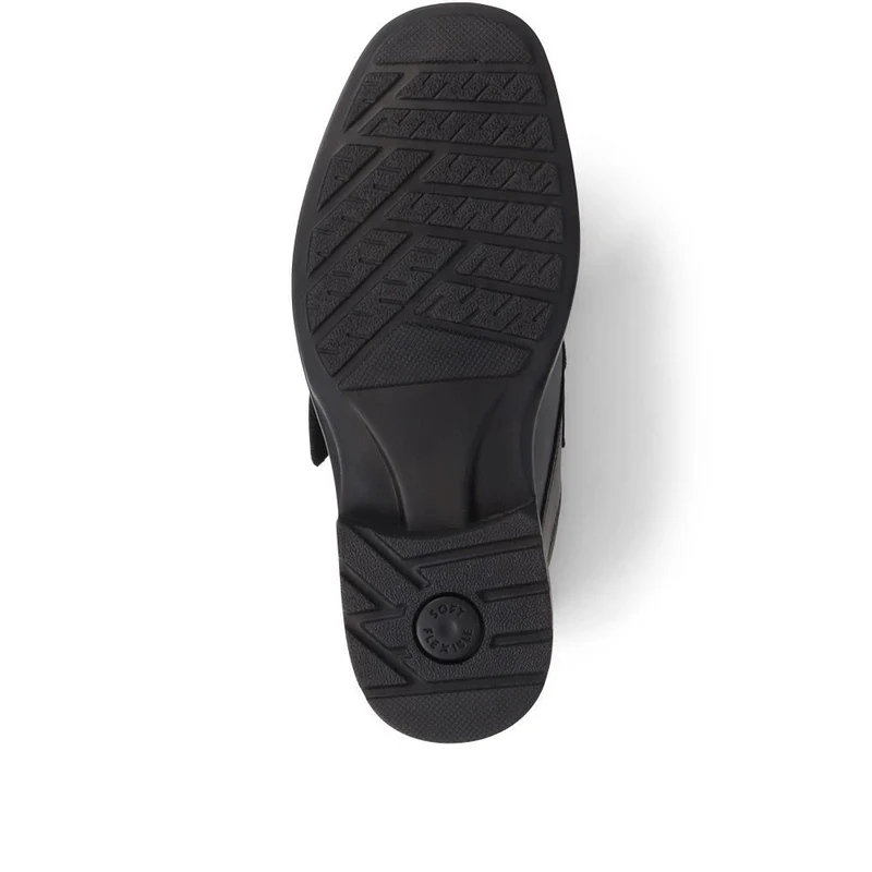 Leather Touch Fasten Shoes - DDIN37019 / 323 358 - Black