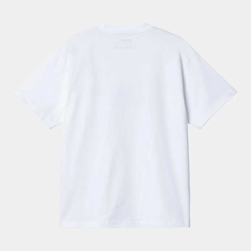 Carhartt WIP Herren Ollie Mac Huskies Kurzarm-Bio-T-Shirt – Weiß