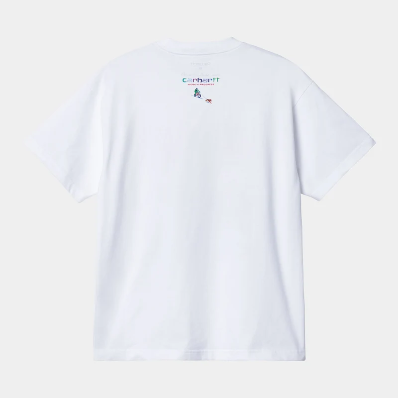 Carhartt WIP Herren Ollie Mac Chalet Kurzarm-Bio-T-Shirt – Weiß