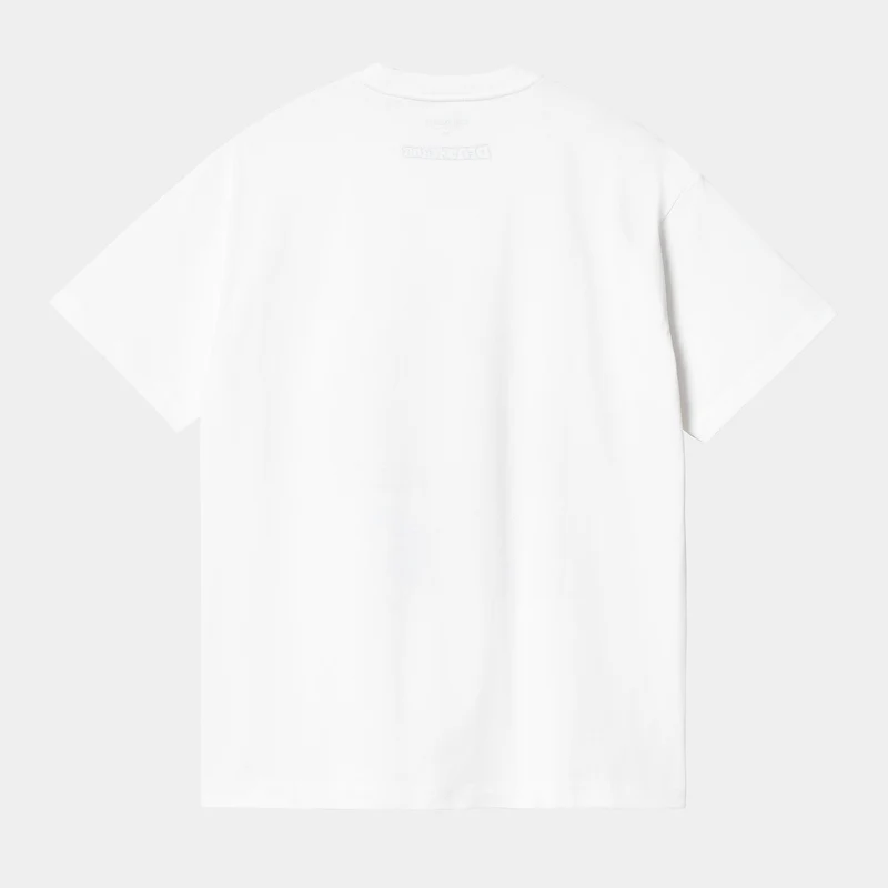 Carhartt WIP Herren Deadkebab Workin On It Kurzarm-Bio-T-Shirt – Weiß