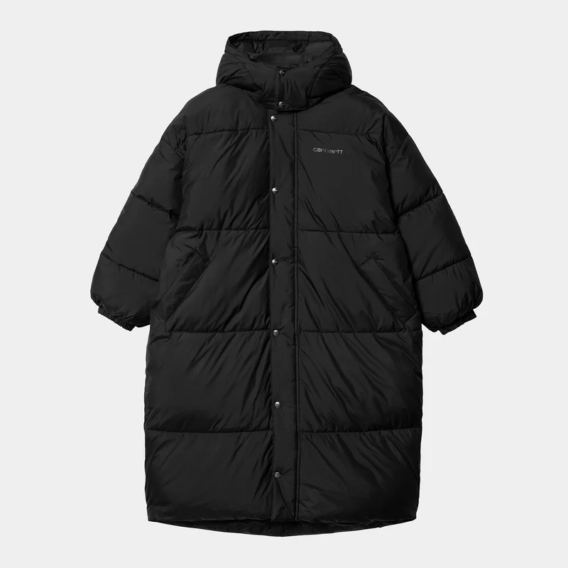 Carhartt WIP Übergroße Parka-Jacke „Killington“ für Damen – Schwarz / Blacksmith