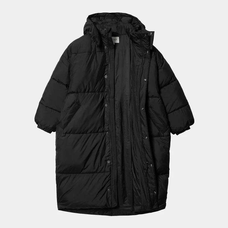 Carhartt WIP Übergroße Parka-Jacke „Killington“ für Damen – Schwarz / Blacksmith