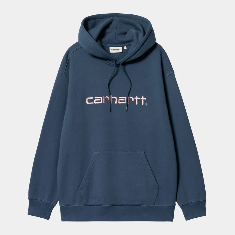 Carhartt WIP Frauen Carhartt Sweat-Hoodie – Tintenfisch / Glasrosa