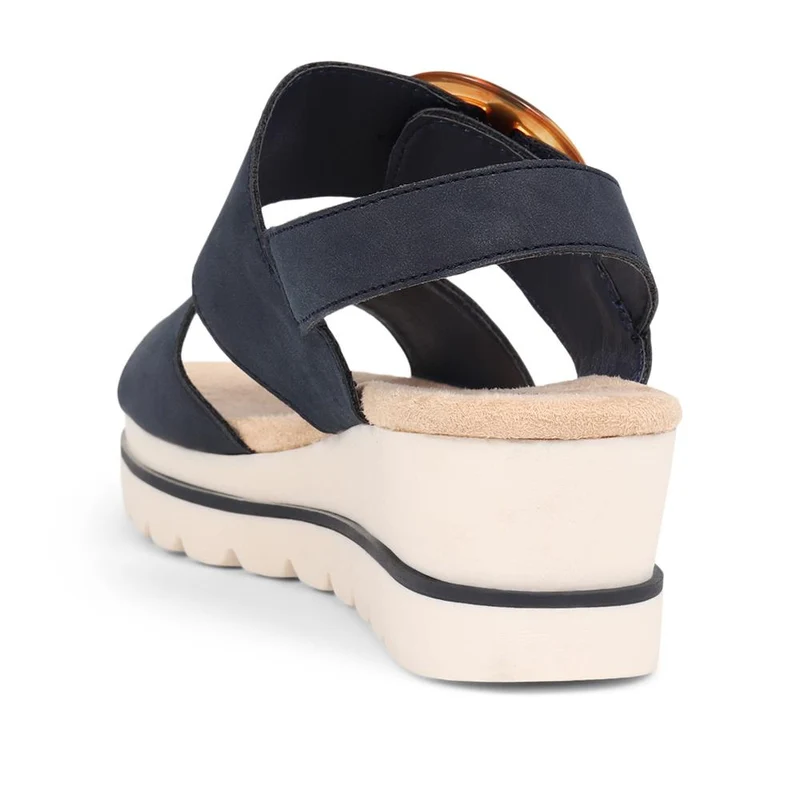 Touch-Fasten Platform Sandals - WBINS39031 / 325 231 - Navy