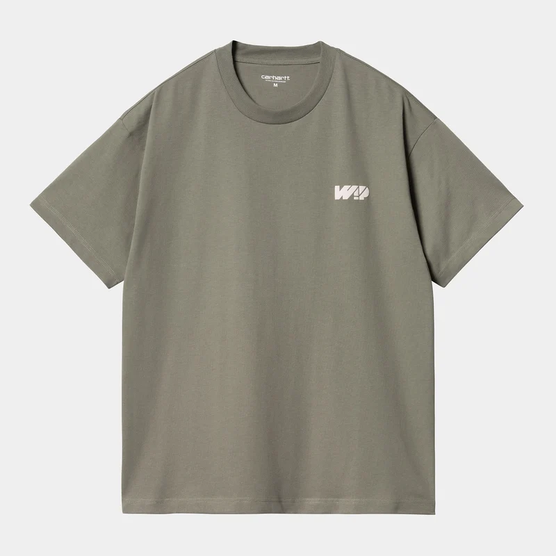 Carhartt WIP Herren Assemble Kurzarm-Bio-T-Shirt – Rauchgrün / Natur