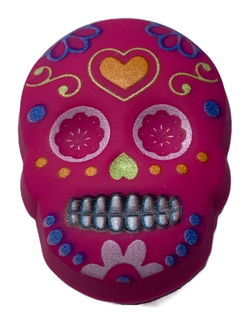 Crocs Jibbitz Tag der Toten Rosa Totenkopf-Anhänger