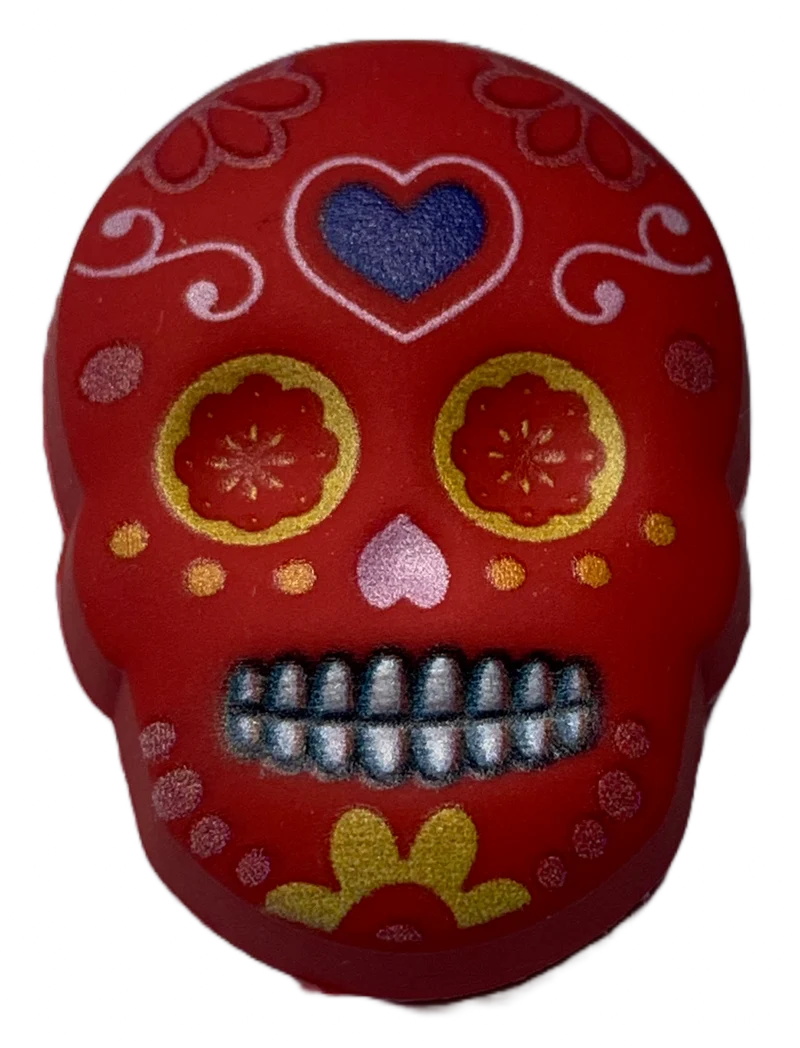 Crocs Jibbitz Tag der Toten Roter Totenkopf-Anhänger