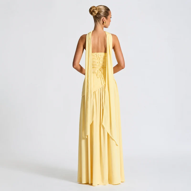 Fatimea - Stilvolles Tube-Top Maxikleid