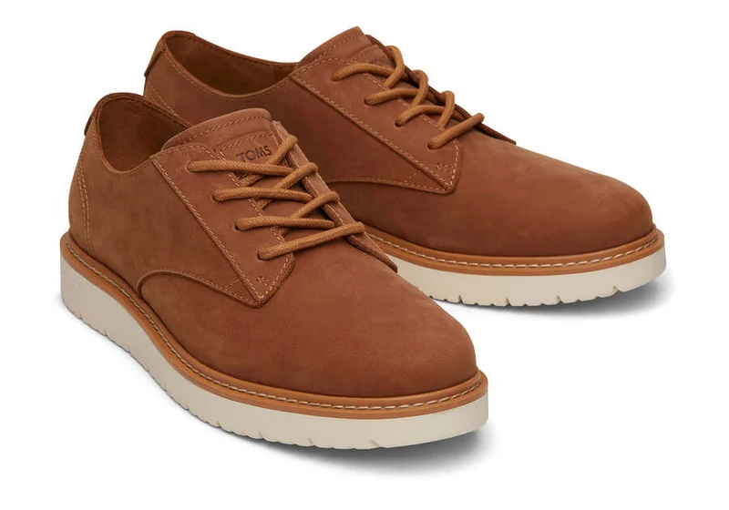 TOMS Herren Navi TRVL Lite Leder-Kleiderschuh – Hellbraun