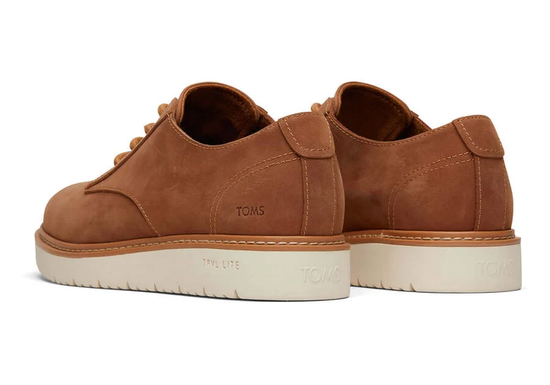 TOMS Herren Navi TRVL Lite Leder-Kleiderschuh – Hellbraun