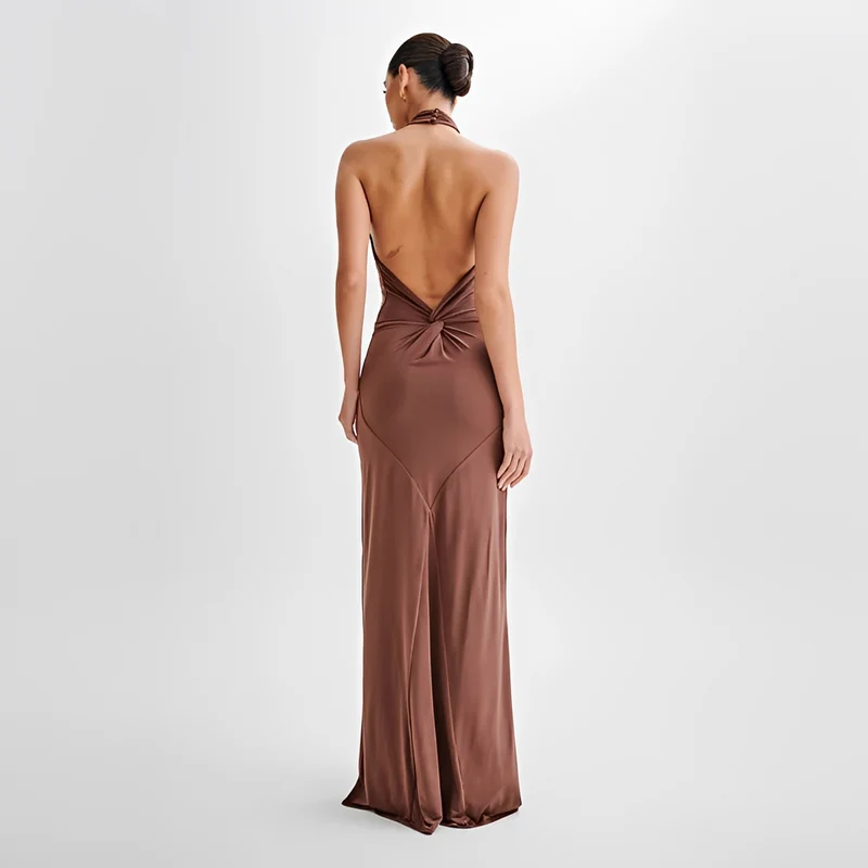Jianna - Stilvolles Neckholder-Maxikleid