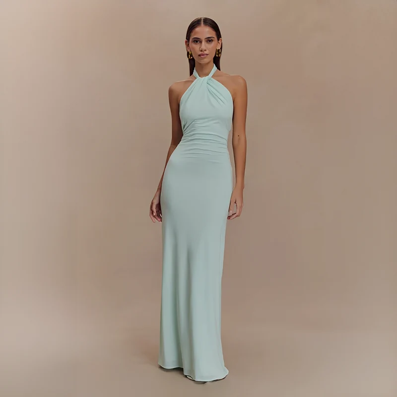 Jianna - Stilvolles Neckholder-Maxikleid