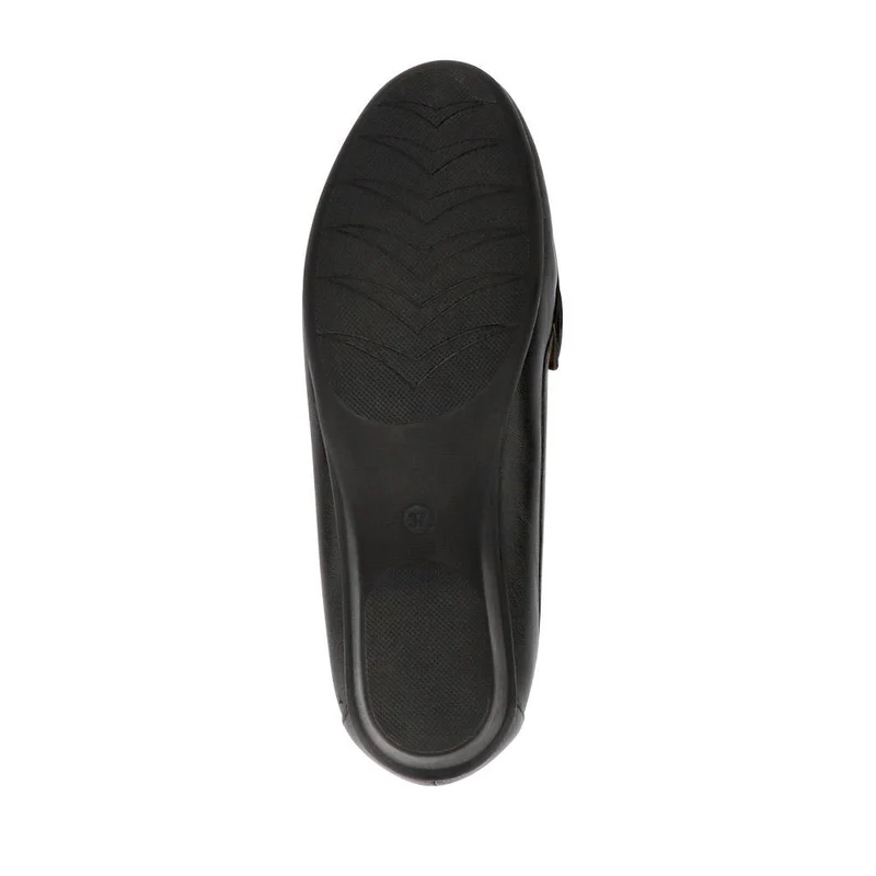 Leather Breathable Loafers - NAP41003 / 327 489 - Black