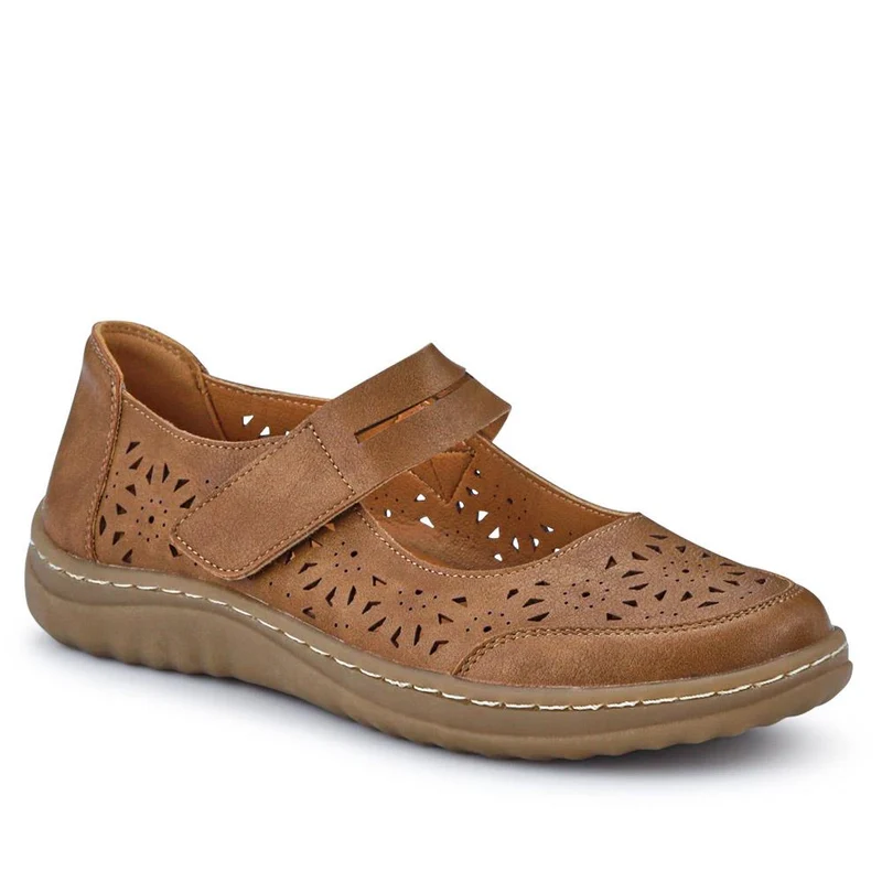 Chunky-Soled Mary Janes - WOIL41027 / 326 932 - Tan