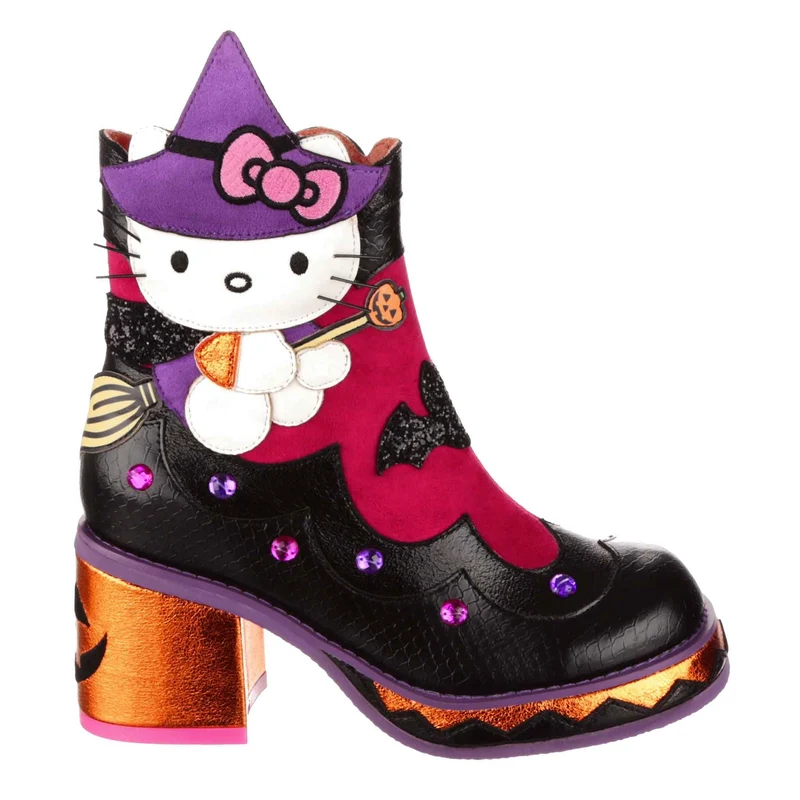 Irregular Choice Frauen Hello Kitty Halloween Hello Witchy High Heel – Schwarz