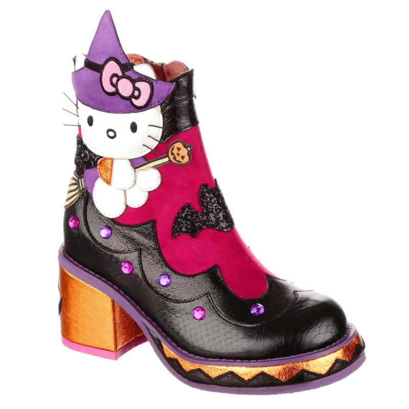 Irregular Choice Frauen Hello Kitty Halloween Hello Witchy High Heel – Schwarz