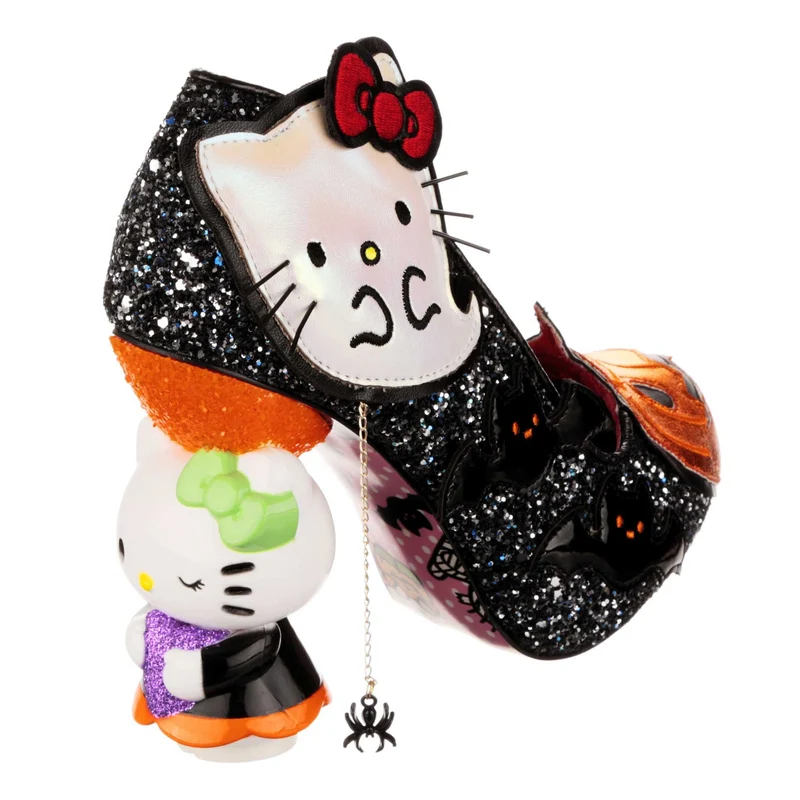 Irregular Choice Frauen Hello Kitty Halloween-Kürbis-Kitty-High-Heel - Schwarz