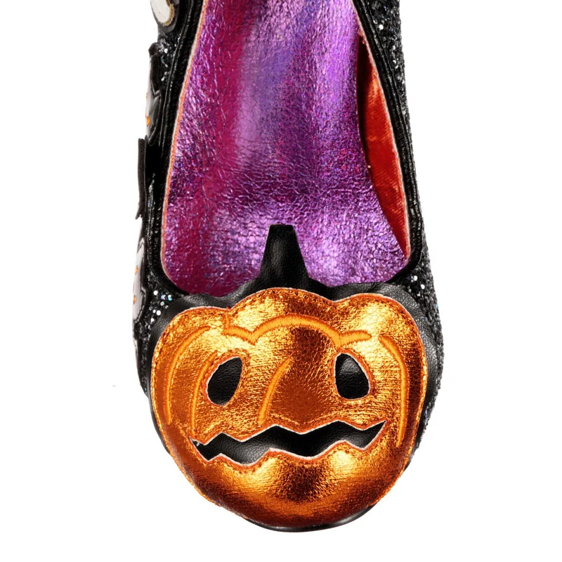 Irregular Choice Frauen Hello Kitty Halloween-Kürbis-Kitty-High-Heel - Schwarz