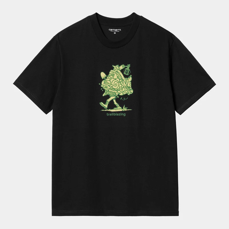 Carhartt WIP Herren Trailblazer Kurzarm-T-Shirt aus Bio-Baumwolle – Schwarz