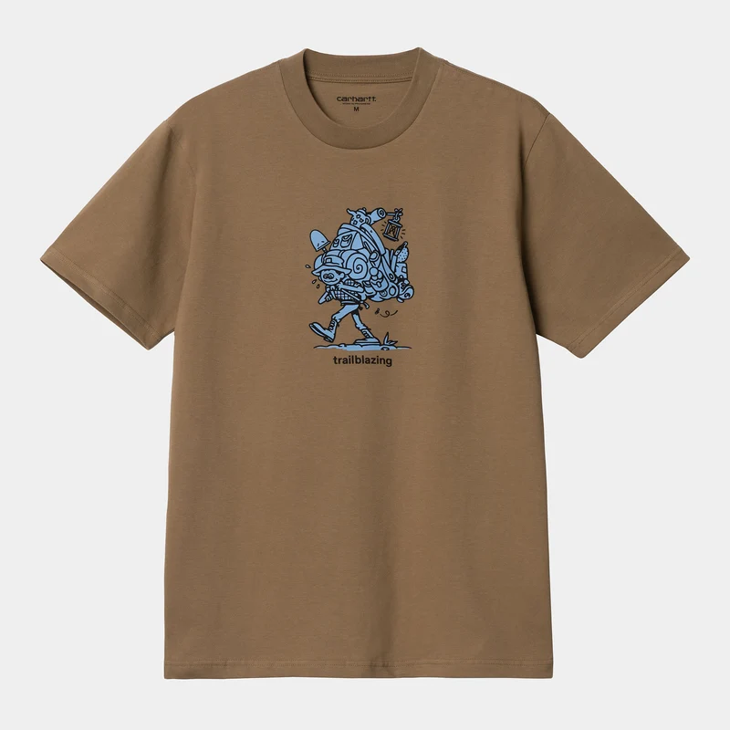 Carhartt WIP Herren Trailblazer Kurzarm-T-Shirt aus Bio-Baumwolle – Buffalo