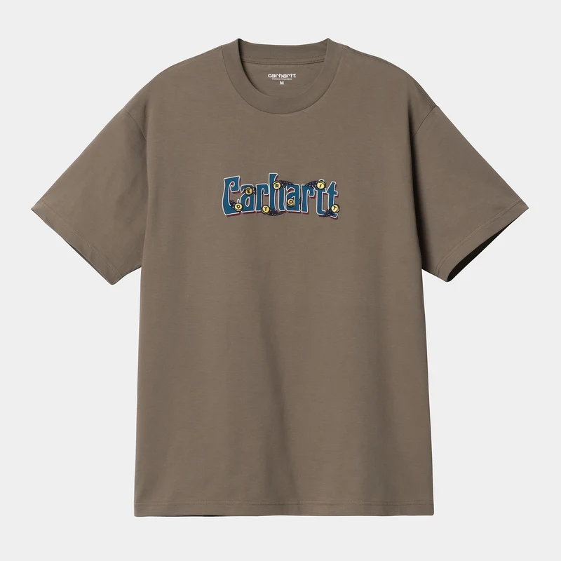 Carhartt WIP Herren Spin Script Kurzarm-Bio-T-Shirt – Barista