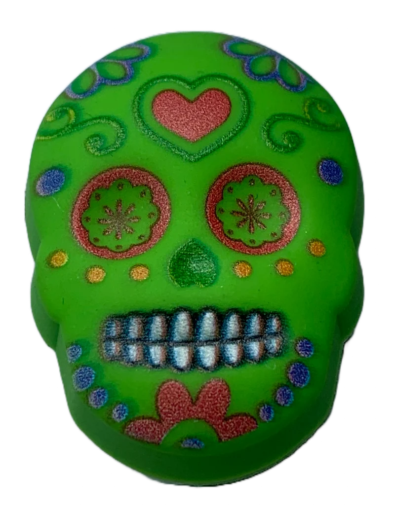 Crocs Jibbitz Anhänger „Tag der Toten“, grüner Totenkopf