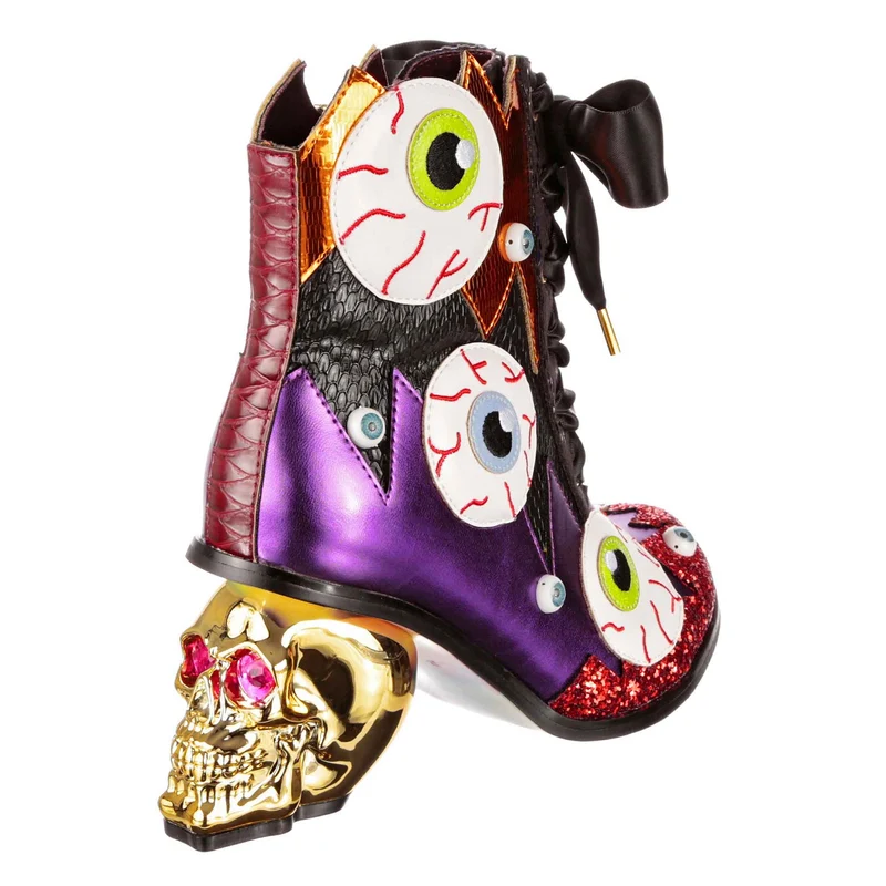 Irregular Choice Damen Halloween Skull It High Heel - Schwarz