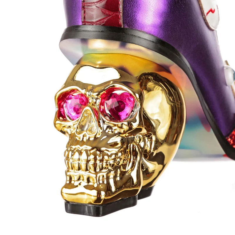 Irregular Choice Damen Halloween Skull It High Heel - Schwarz