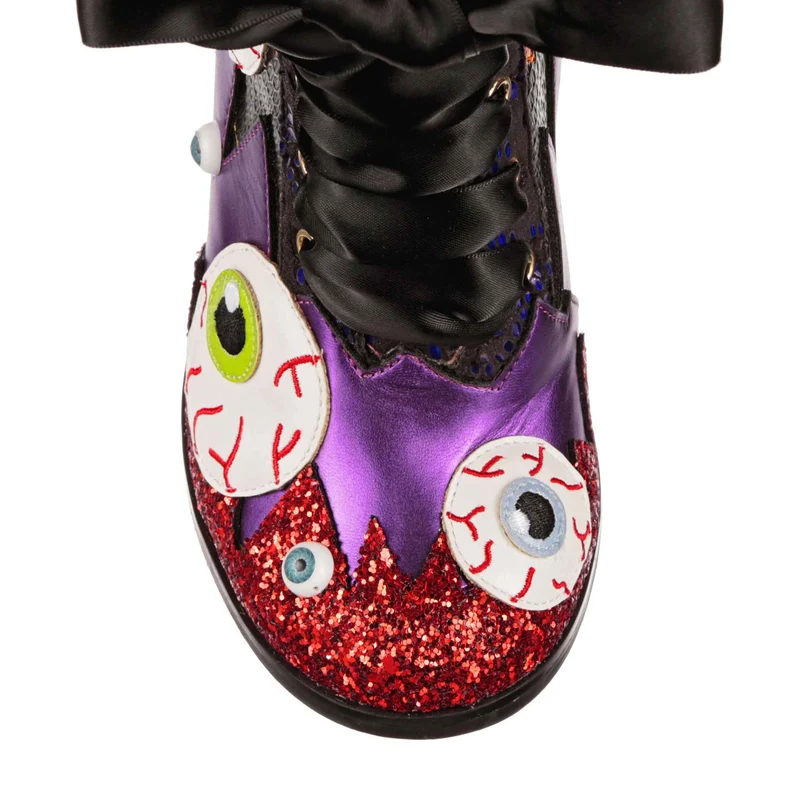 Irregular Choice Damen Halloween Skull It High Heel - Schwarz