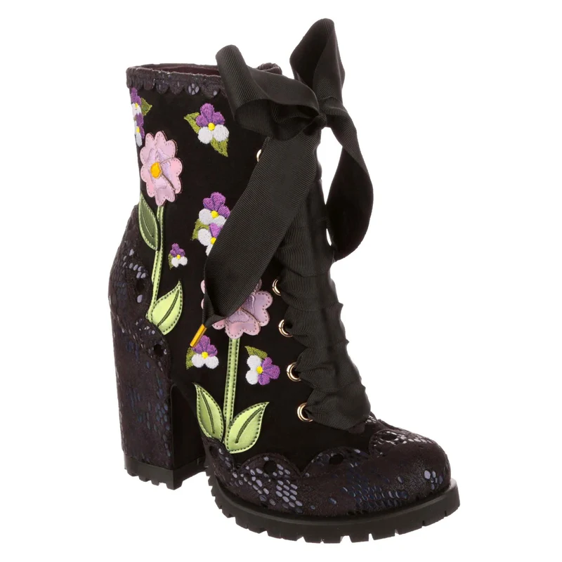 Irregular Choice Vibrant Violets High Heel für Damen – Schwarz