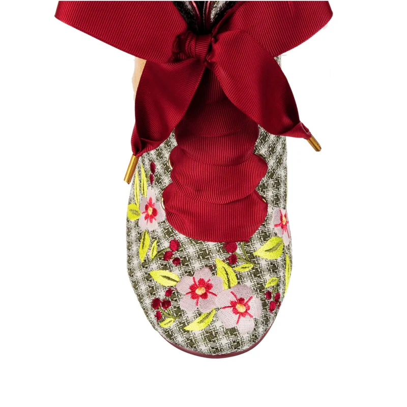 Irregular Choice Damen High Heels mit Hasenschleife – Grün