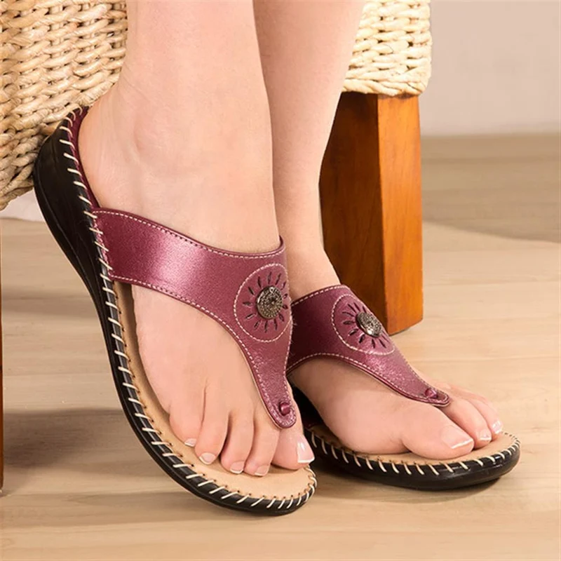 Fly Flot Leather Toe Post with Metal Centre Stud - KFFLY1901 / 146 506 - Purple