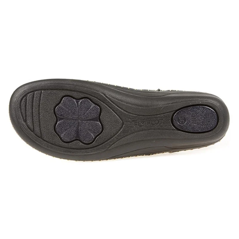 Fly Flot Leather Toe Post with Metal Centre Stud - KFFLY1901 / 146 506 - Black