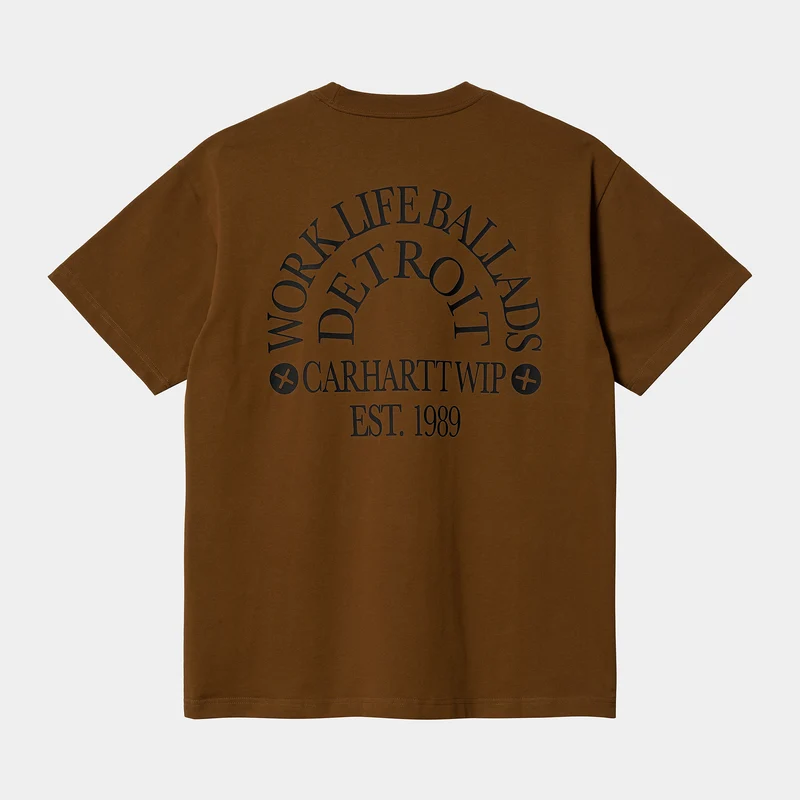 Carhartt WIP Arbeits-Uni-T-Shirt für Herren – Deep Hamilton Brown