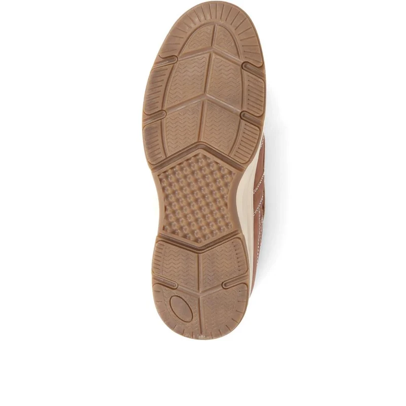 Wide Fit Casual Lace Up Shoes - CHANG39005 / 324 984 - Tan