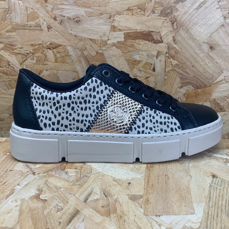 Rieker Fashion-Plateau-Trainer für Damen – Beige