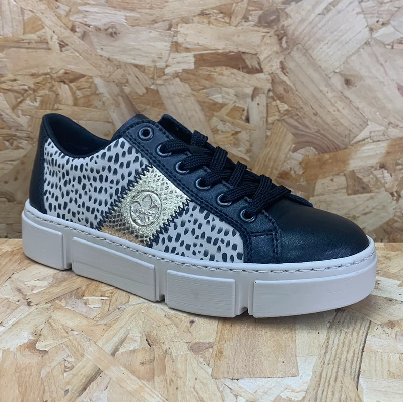 Rieker Fashion-Plateau-Trainer für Damen – Beige