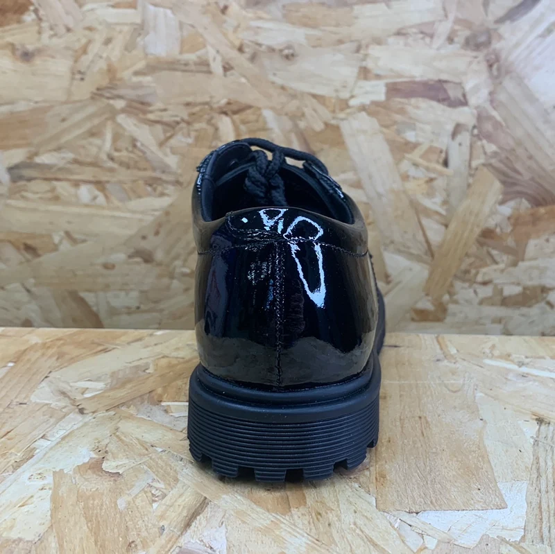 Term Bailey Kinder-Schnürschuh aus Lackleder – Schwarz