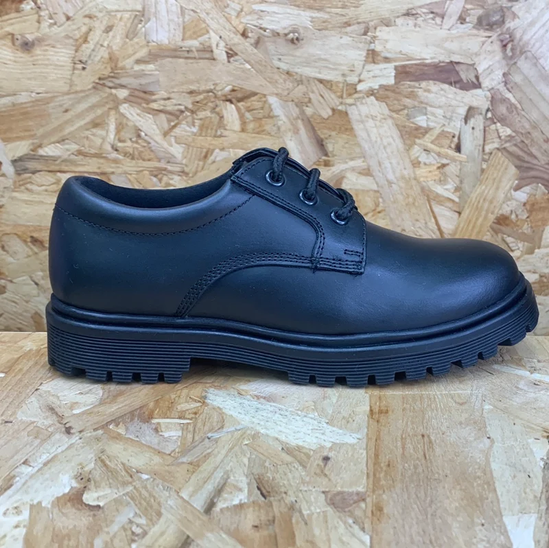 Term Bailey Kinder-Schnürschuh aus Leder – Schwarz