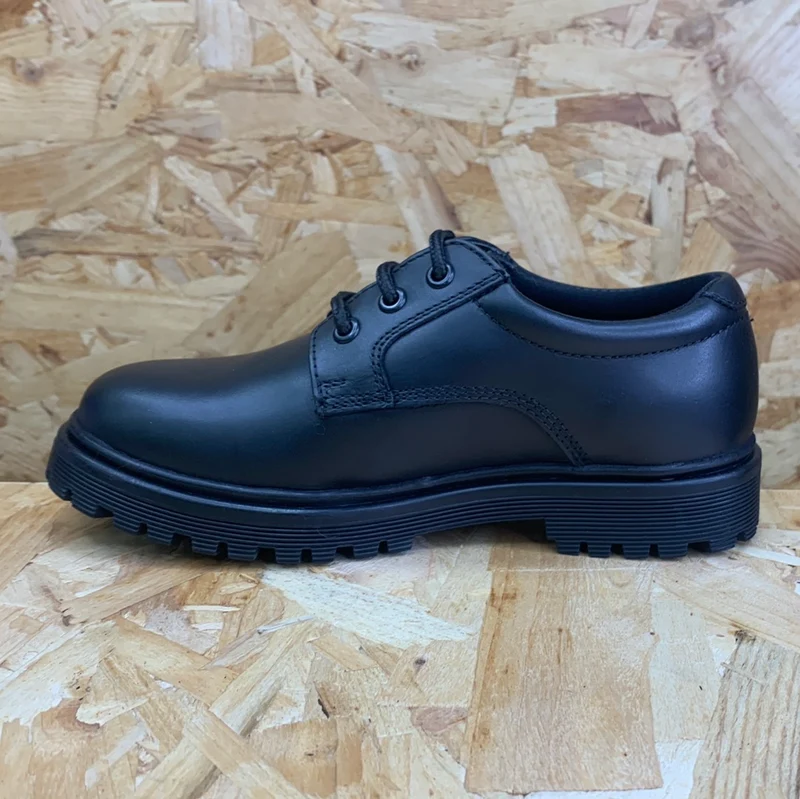 Term Bailey Kinder-Schnürschuh aus Leder – Schwarz