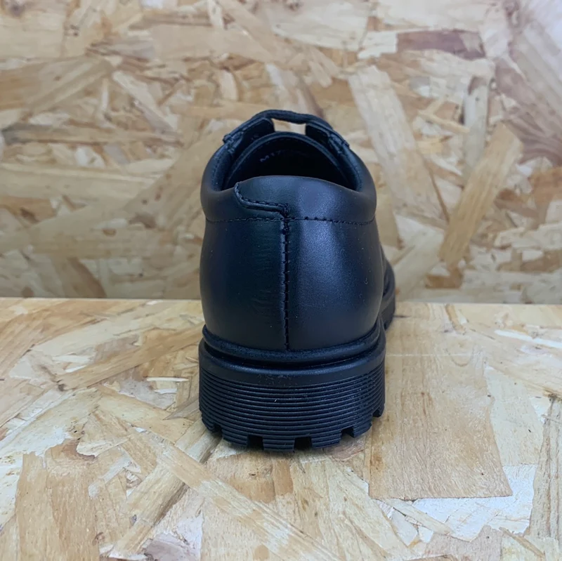 Term Bailey Kinder-Schnürschuh aus Leder – Schwarz