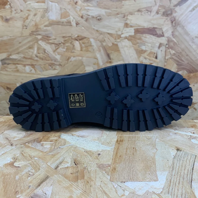 Term Bailey Kinder-Schnürschuh aus Leder – Schwarz