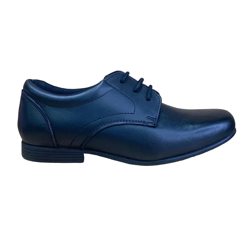 Term Bedford Kinder-Schnürschuh aus Leder – Schwarz