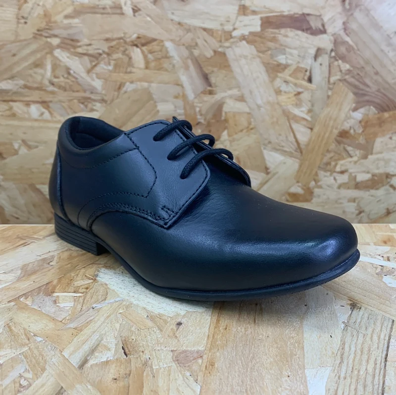 Term Bedford Kinder-Schnürschuh aus Leder – Schwarz