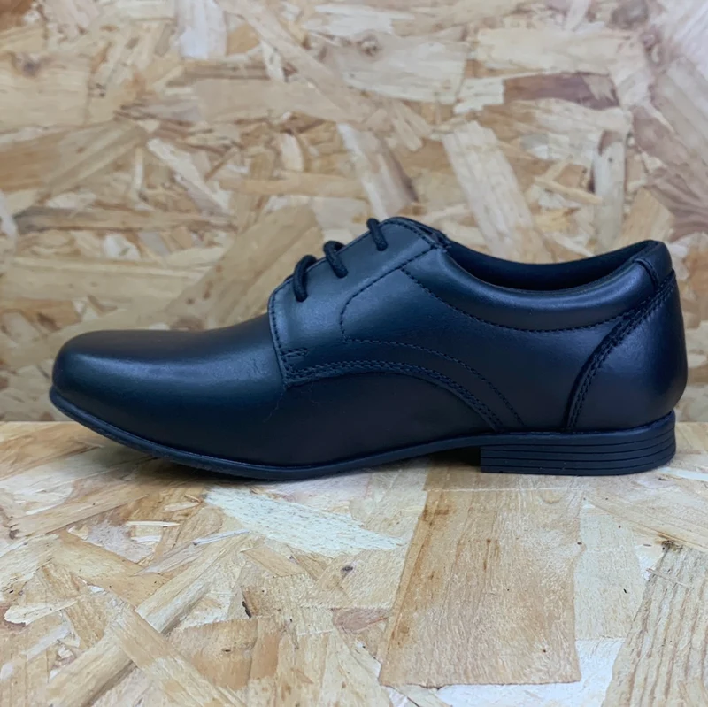 Term Bedford Kinder-Schnürschuh aus Leder – Schwarz