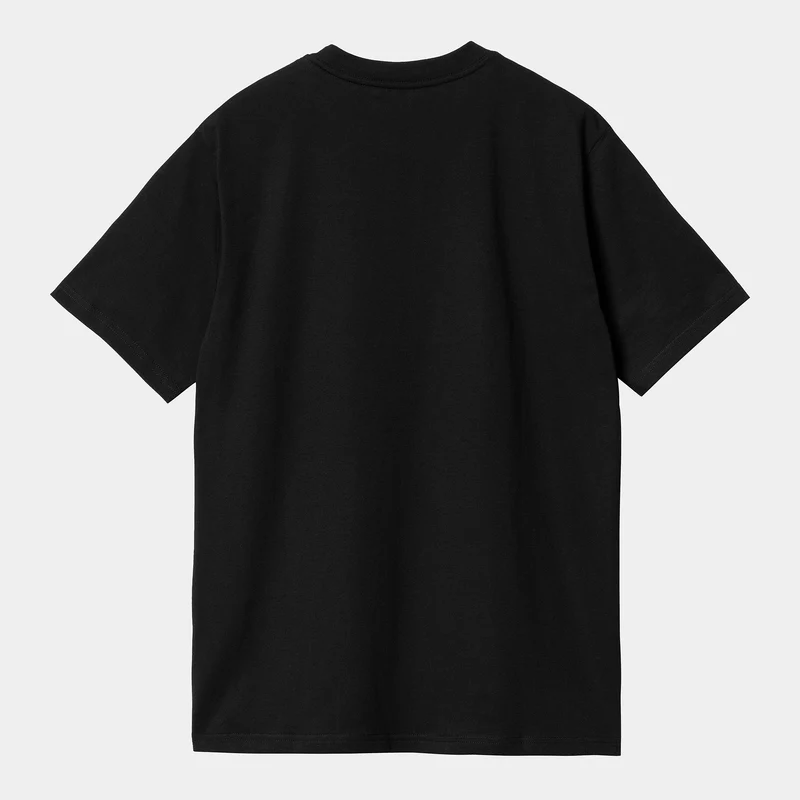 Carhartt WIP Kurzärmliges Bio-T-Shirt mit Dandelion-Schriftzug für Herren – Schwarz