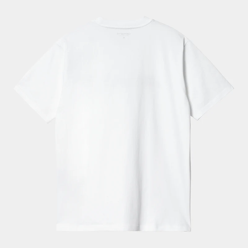 Carhartt WIP Kurzärmliges Bio-T-Shirt mit Dandelion-Schriftzug für Herren – Weiß