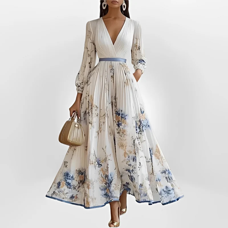 Klarise - Elegantes Kleid mit Wickel-V-Ausschnitt