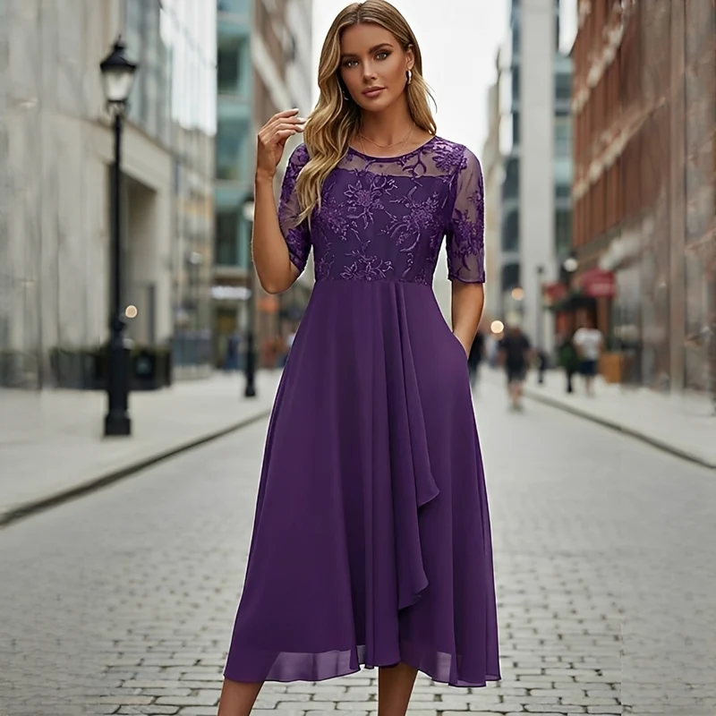 Victoria - Elegantes Sommerkleid mit Spitzen